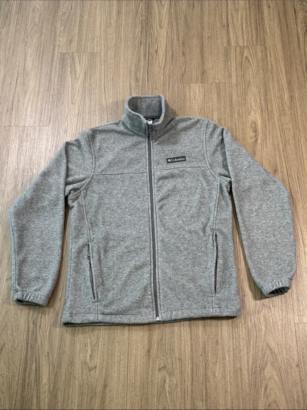 Columbia Men’s Gray Zip-Up Fleece Jacket, Size L